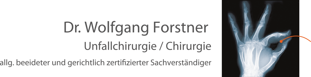 Logo: Dr. Wolfgang Forstner - Unfallchirurgie / Chirurgie - allg. beeideter und gerichtlich zertifizierter Sachverständiger